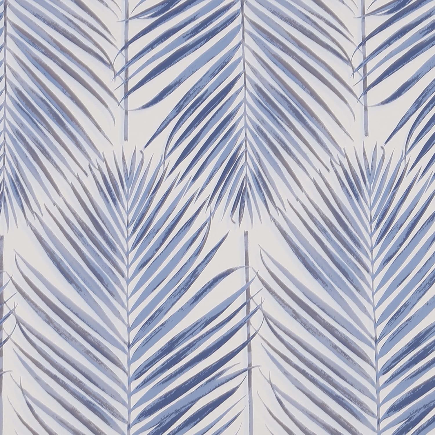 Transform Blue Palm Leaf Wallpaper