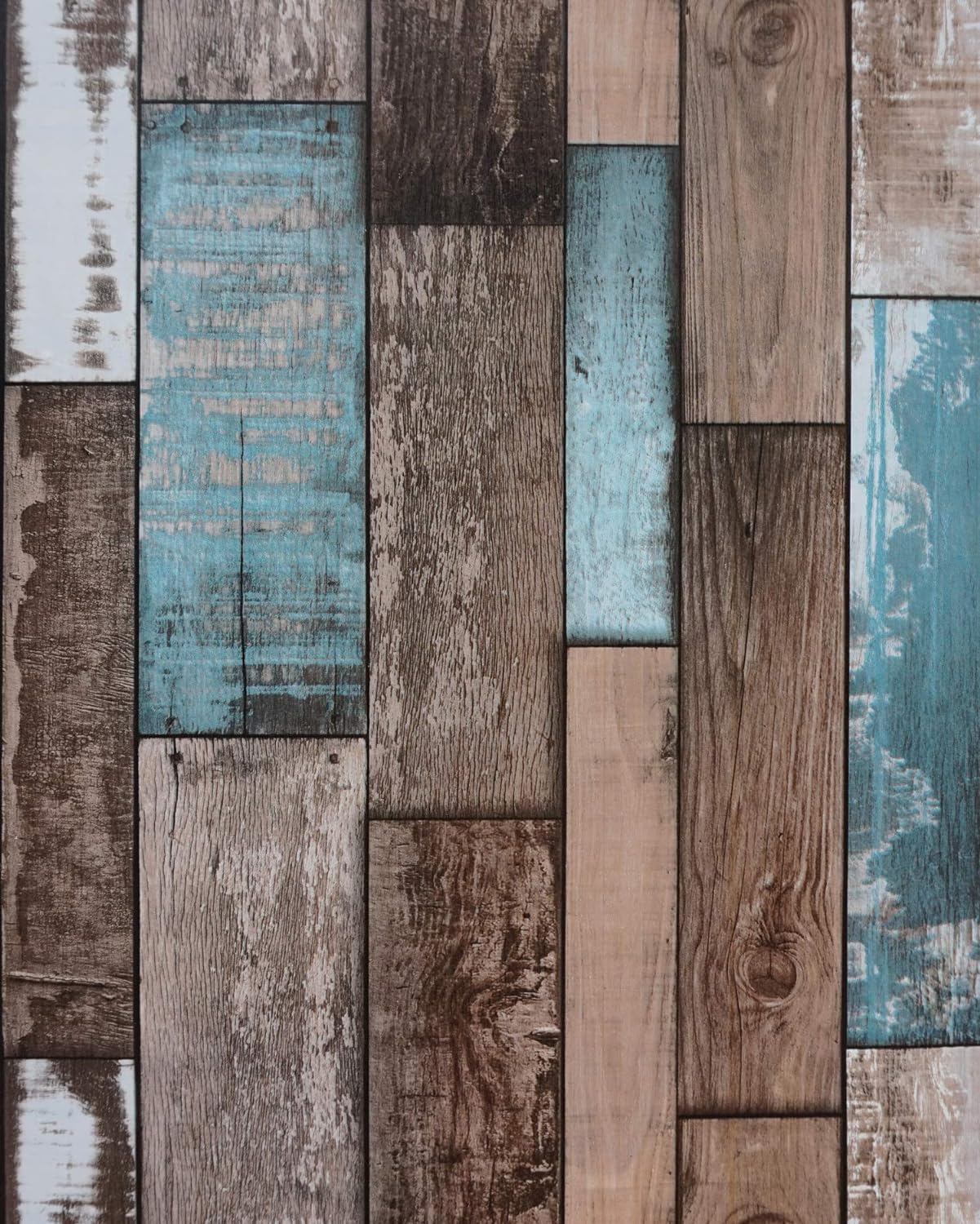 Heroad Multi-Color Wood Panels Vinyl Wallpaper