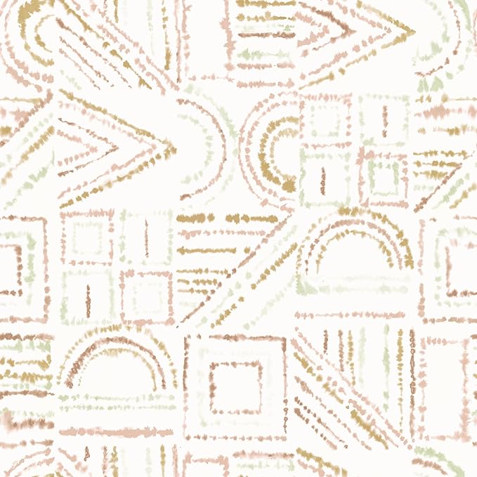 RoomMates Multicolor Geometric Print Wallpaper