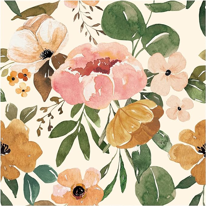 HAOKHOME Watercolor Flowers Wallpaper