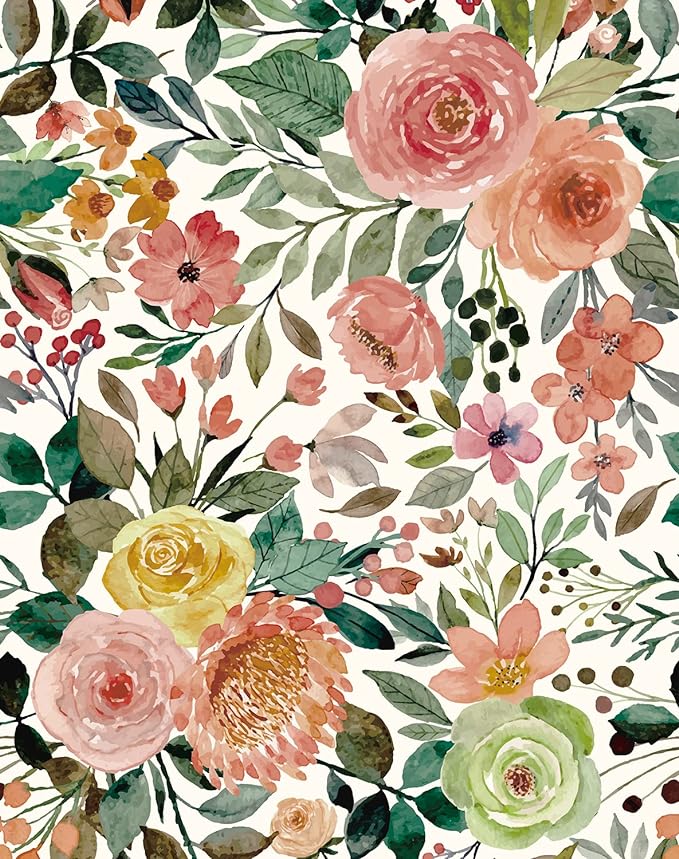JiffDiff Spring Garden Self-Adhesive Wallpaper