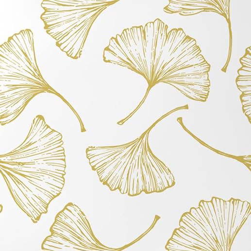 CiCiwind Modern White and Gold Leaves Wallpaper