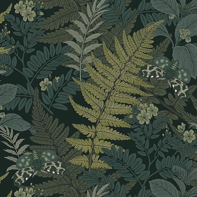 Ismoon Dark Forest Botanical Wallpaper