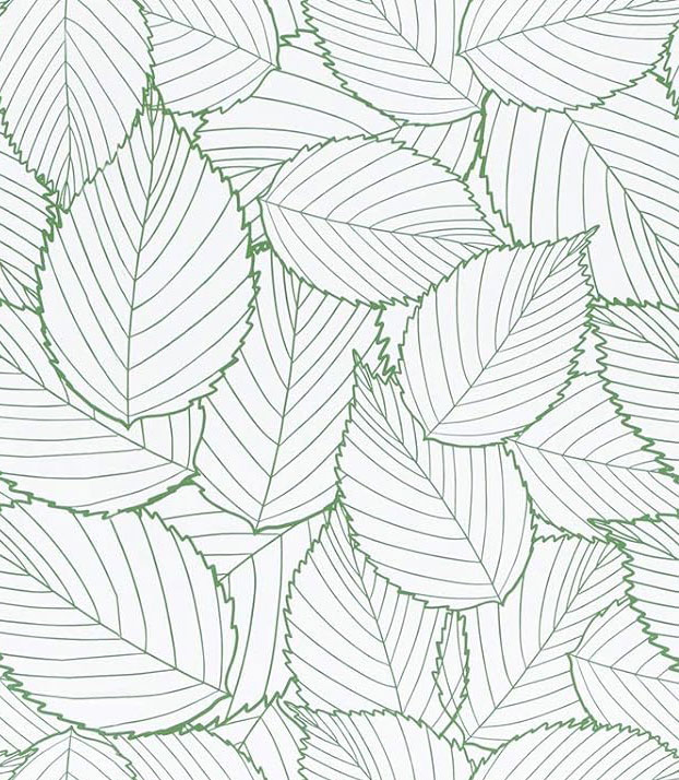 Kitiko Green Linear Leaves Wallpaper
