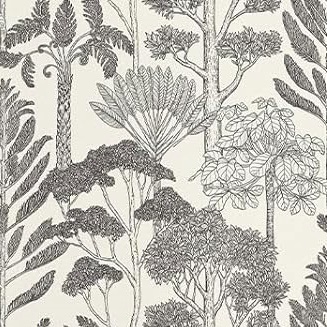 Lativo Beige and Black Tree Wallpaper