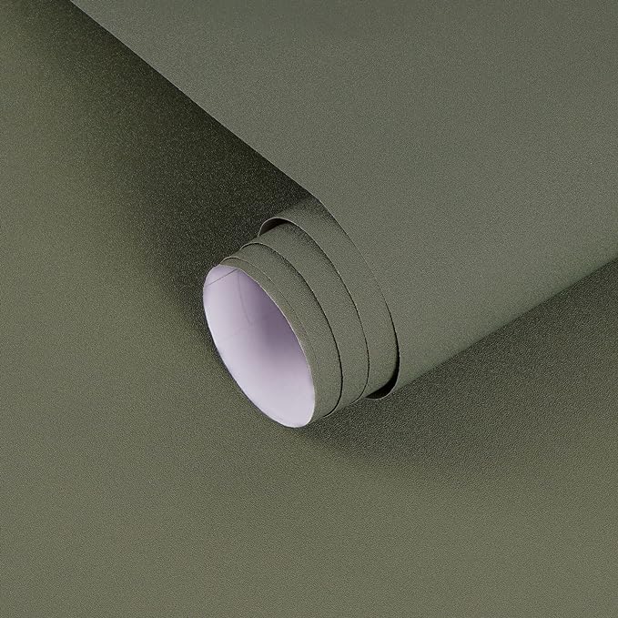 Mecpar Minimalist Green Waterproof Wallpaper