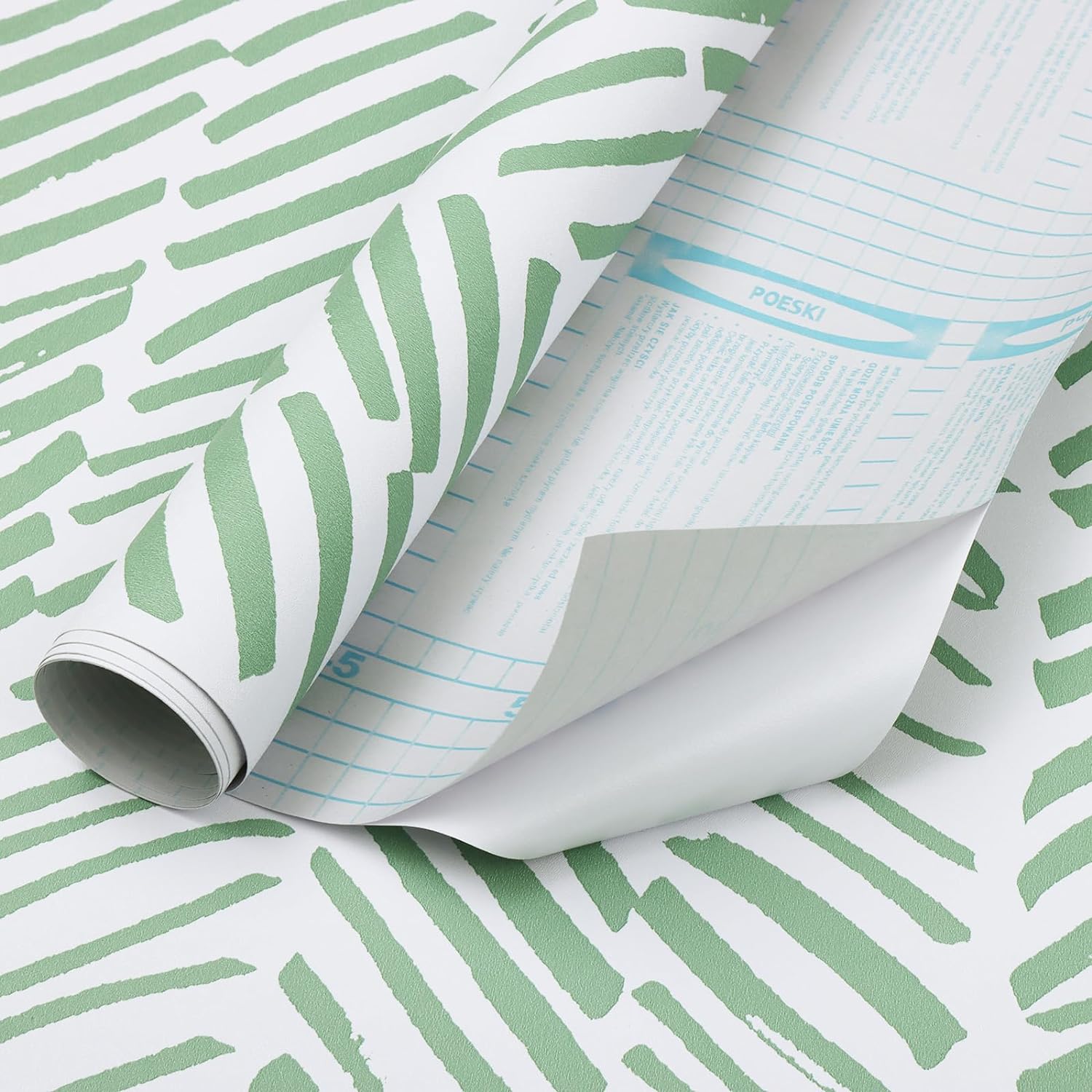 Guvana Modern Green Stripe Wall Cover