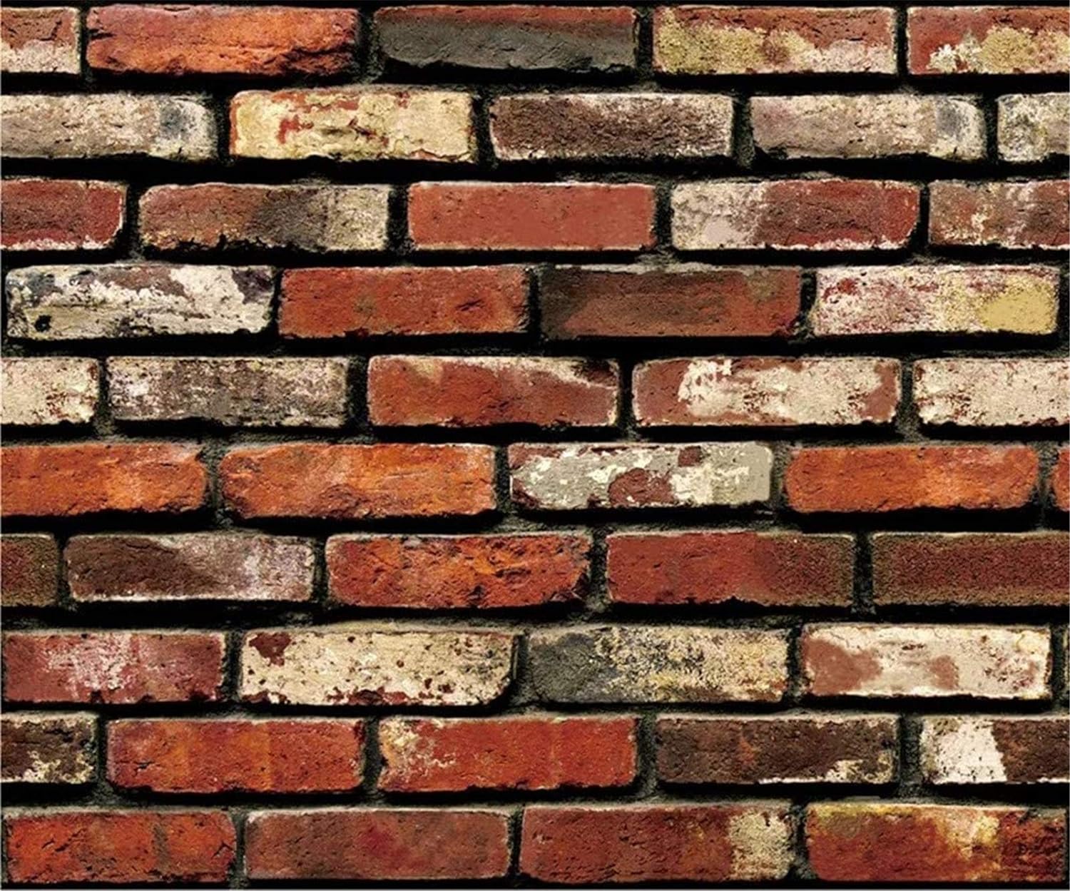 Yancorp Rust Brick Self-Adhesive Wallpaper
