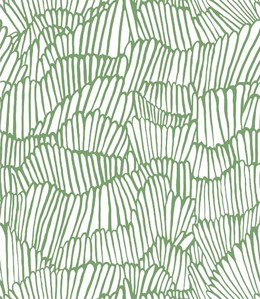 Guvana Modern Green and White Vinyl Wallpaper