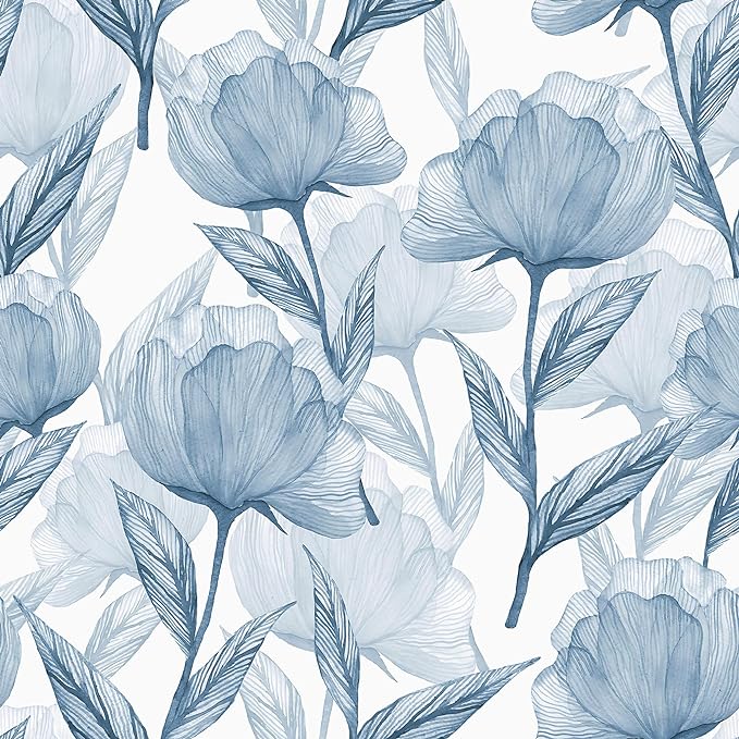 Heroad Light Blue Florals Wall Decor