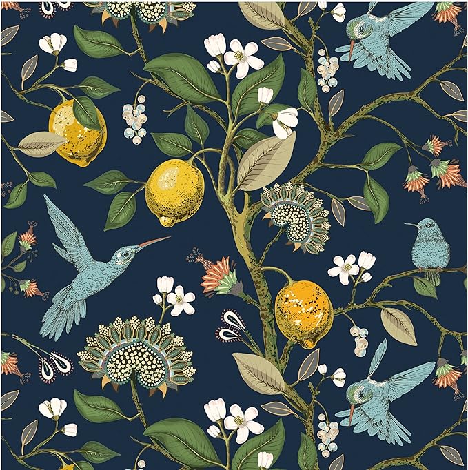 Blooming Wall Midnight Fairytale Wallpaper