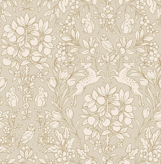 NuWallpaper Scandinavian Wildlife Neutral Wallpaper