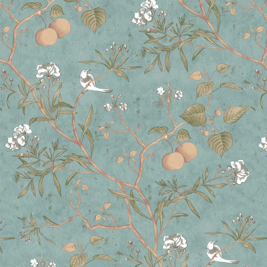 GLOW4U Green Botanical Wallpaper