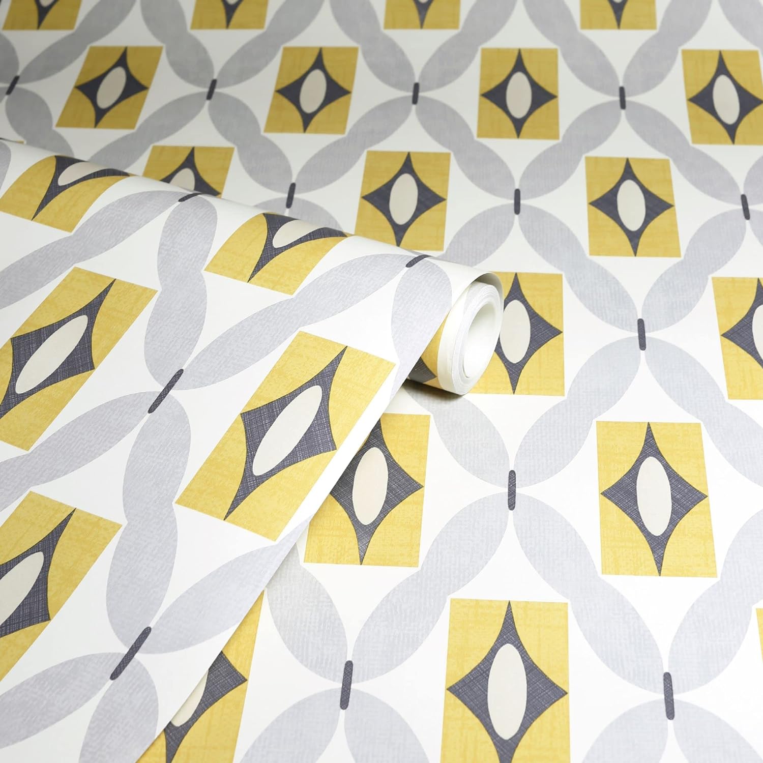 Arthouse Yellow Retro Wallpaper