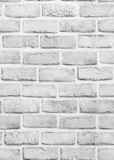 Coavas Light Gray 3D Brick Wallpaper