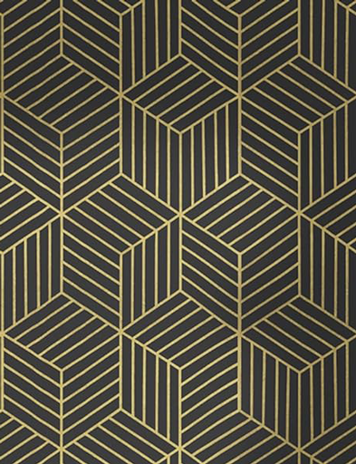 CiCiwind Black and Gold Striped Wallpaper