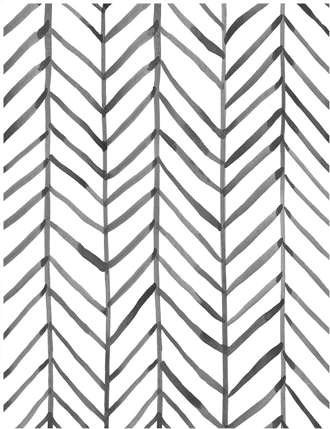 HAOKHOME Hand-Painted Chevron Wall Decor 