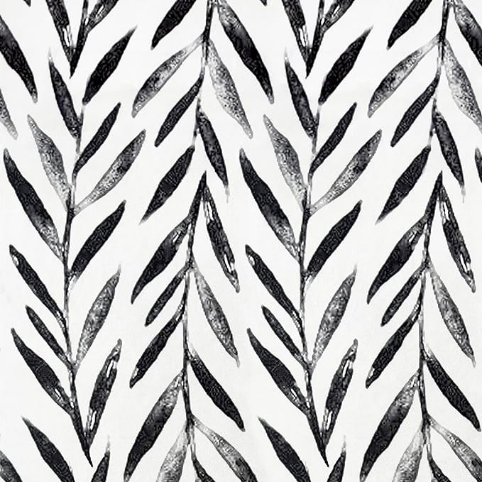 Wudnaye Black and White Leaf Wallpaper