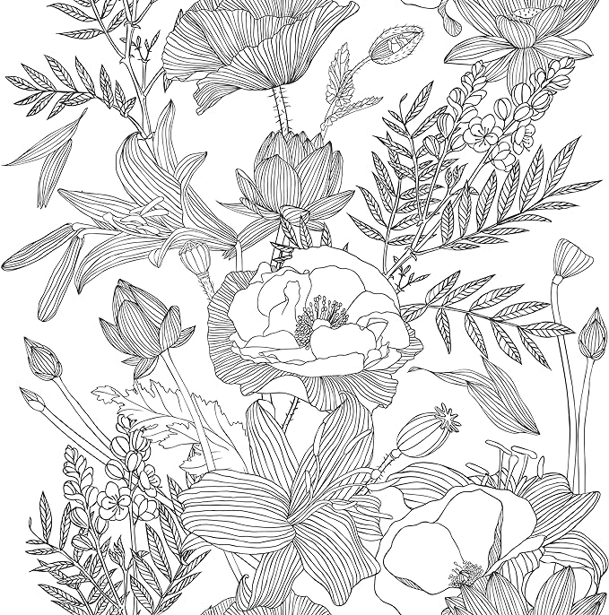 Blooming Wall Floral Wallpaper