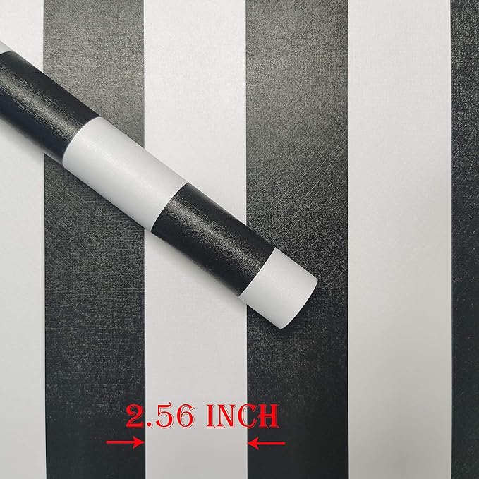 Guvana Black and White Stripe Wallpaper
