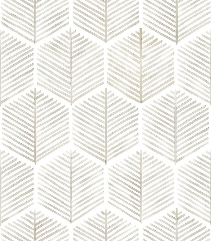 MelunMer Beige and White Beehive Wall Cover