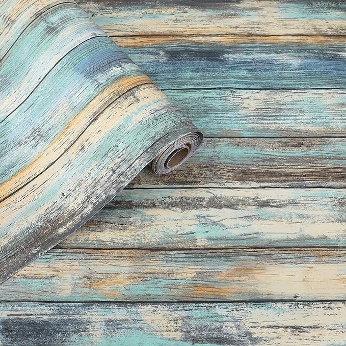 Dimcol Blue Distressed Wood Cover