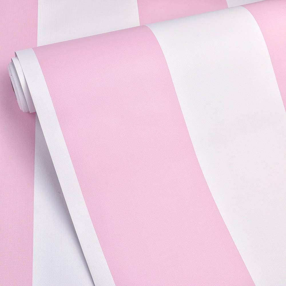 PoetryHome Pink and White Stripe Decorative Paper