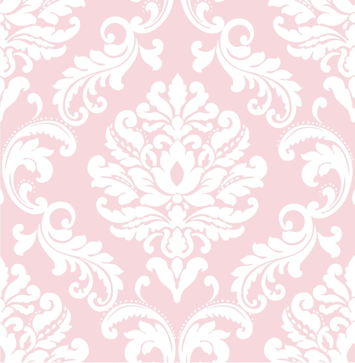 NuWallpaper Vintage Pink Wallpaper