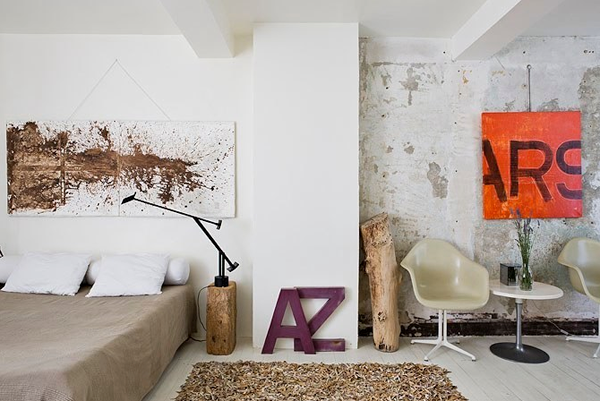 Interior decoration with decorative letters