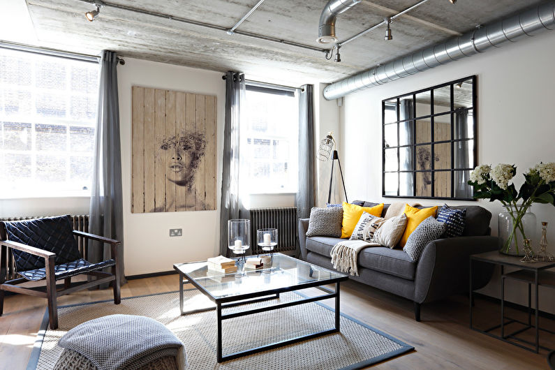 Loft-style living room: 100+ ideas for contemporary design and decoration