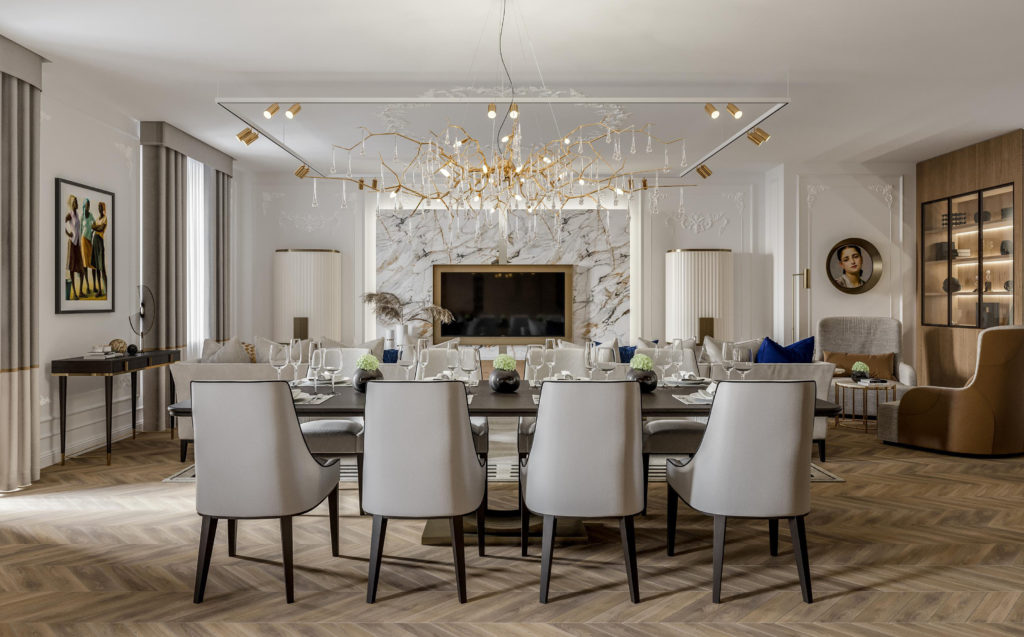 Gold color in the interior: examples of design, decoration and combinations