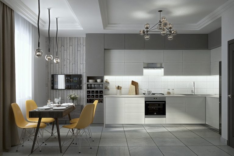 Kitchen in gray tones: ideas for design and decoration