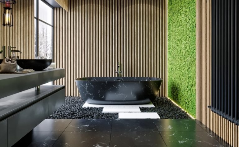 Idee di design per un bagno in legno