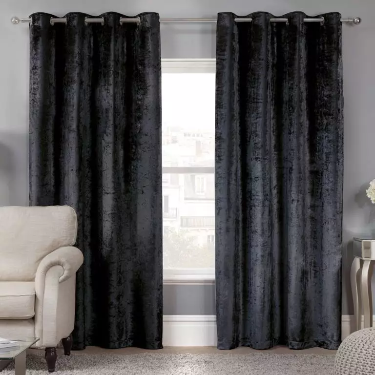 StangH Tende In Velluto Nero Con Stampa Floreale: Pannelli Termoisolanti 132x213 Cm, Oscuranti Per Camera E Soggiorno, Vintage, Con Linguetta Posteriore