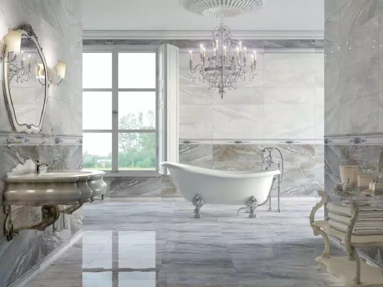 Bagno in marmo lussuoso ed elegante