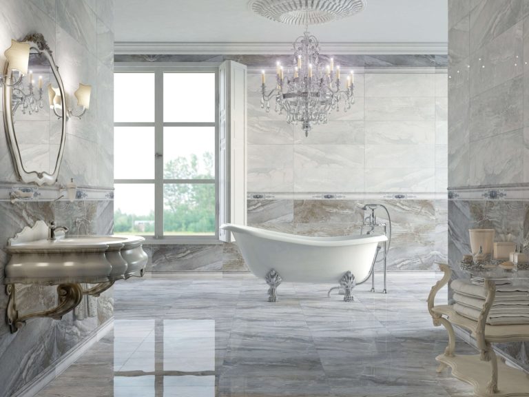 Bagno in marmo lussuoso ed elegante