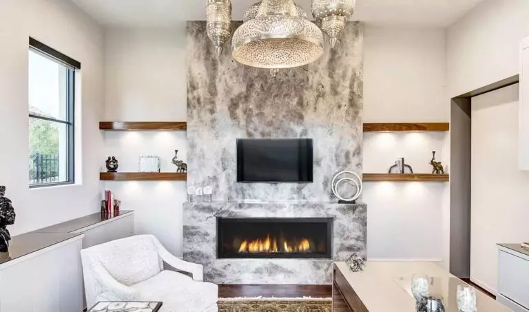 Marble fireplace: a beautiful and stylish idea for a modern interior