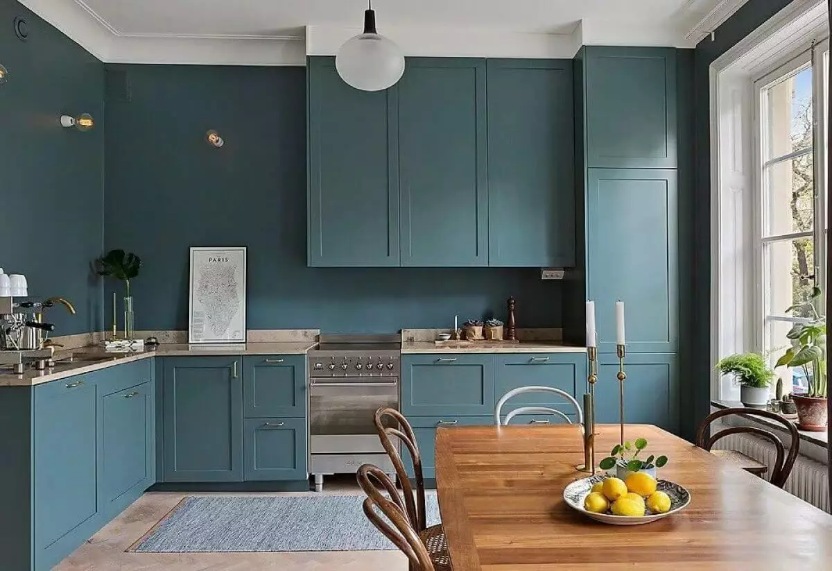 Kitchen wall paint color trends 2022: stylish ideas to keep you up-to-date  - Hackrea, image size:1200x823