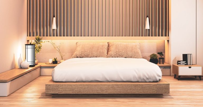 Japanese-style bedroom: interior design ideas