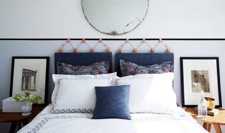 Wall hanging pillow headboard: tips & ideas