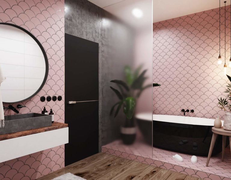 Pastel tiles: features of use in the interior