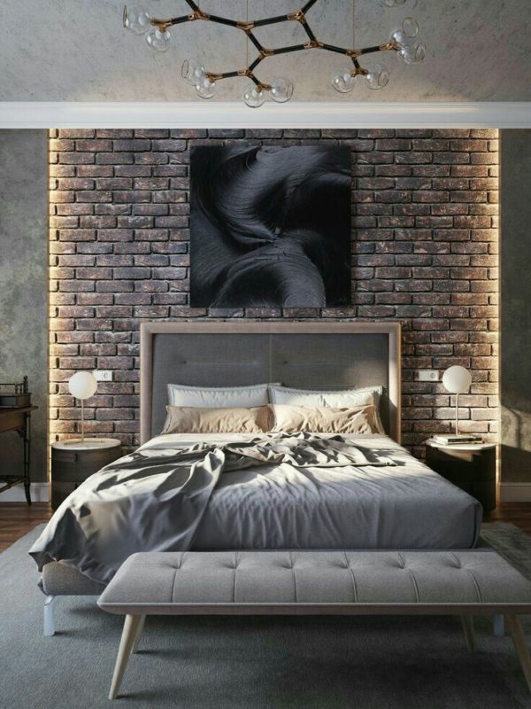 Wall behind bed: ideas for wall decoration behind the headboard - Hackrea