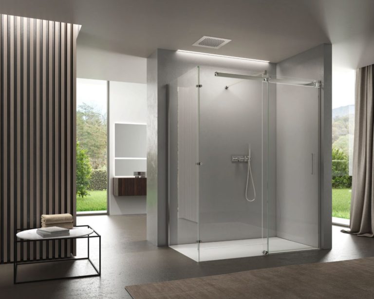 Bagno con doccia aperta walk-in: idee arredamento moderno