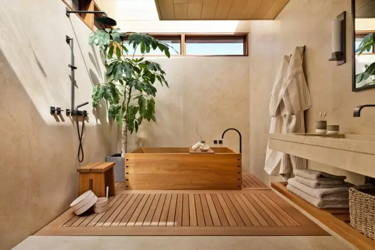 Ванная в японском стиле: простота в чистом виде
