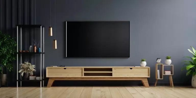 Акцентная стена за телевизором: материалы, цвета и идеи дизайна