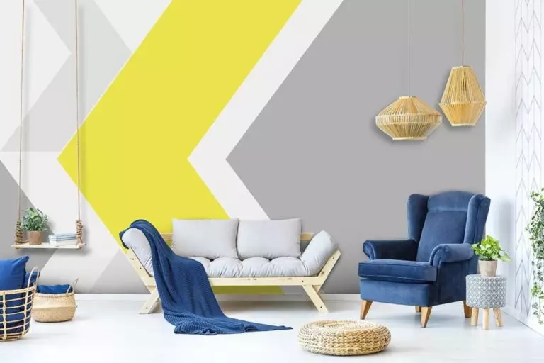 Geometric wall: 17 design ideas with photos for inspiration