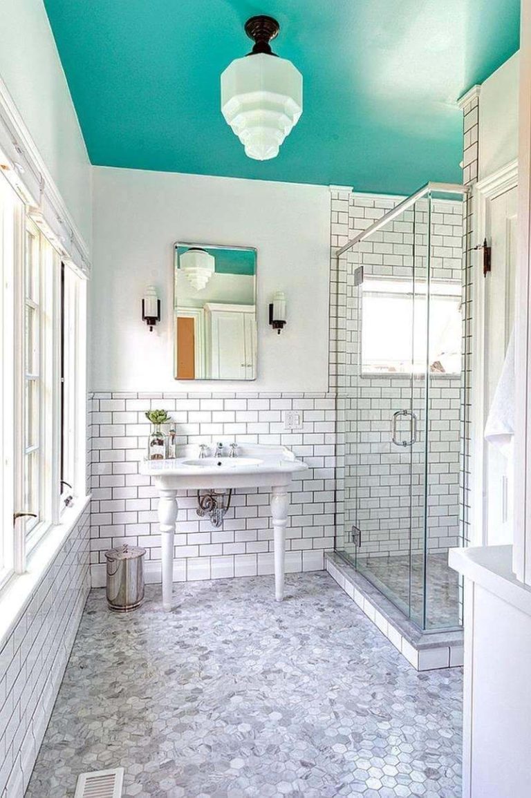 Teal bathroom: 17 stylish ideas with photos - Hackrea, image size:768x1155