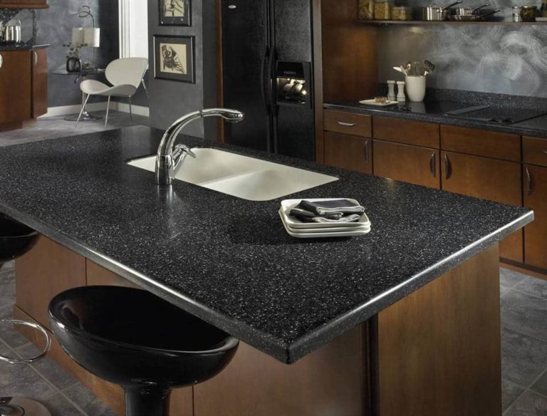 What color kitchen cabinets with black granite countertops?