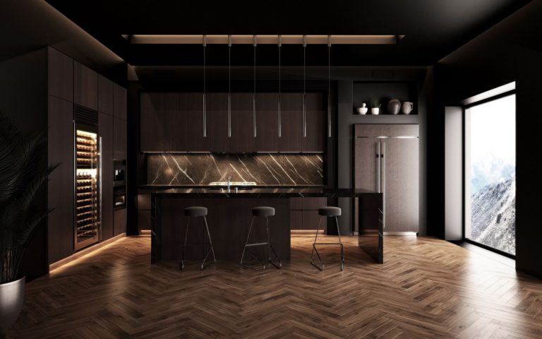 What color wood floor with dark cabinets: practical tips and ideas