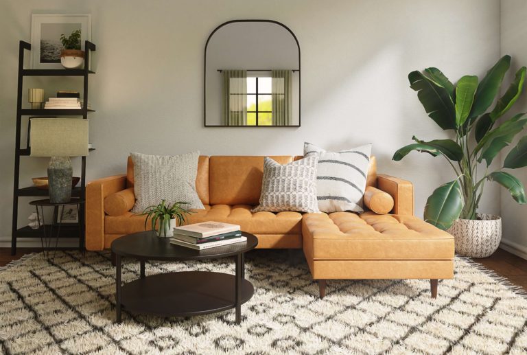 Original camel leather sofa ideas: redefine your interior design style